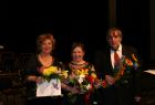 Pocta Edith Piaf" s herečkou Libuší Švormovou, šansoniérkou Martou Balejovou a Jiřím Hoškem u klavíru.